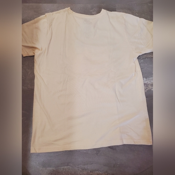 Disney Mickey Mouse Graphic T-Shirt "Happiness Is A State Of Mind". Beige/Yellow - Picture 7 of 9